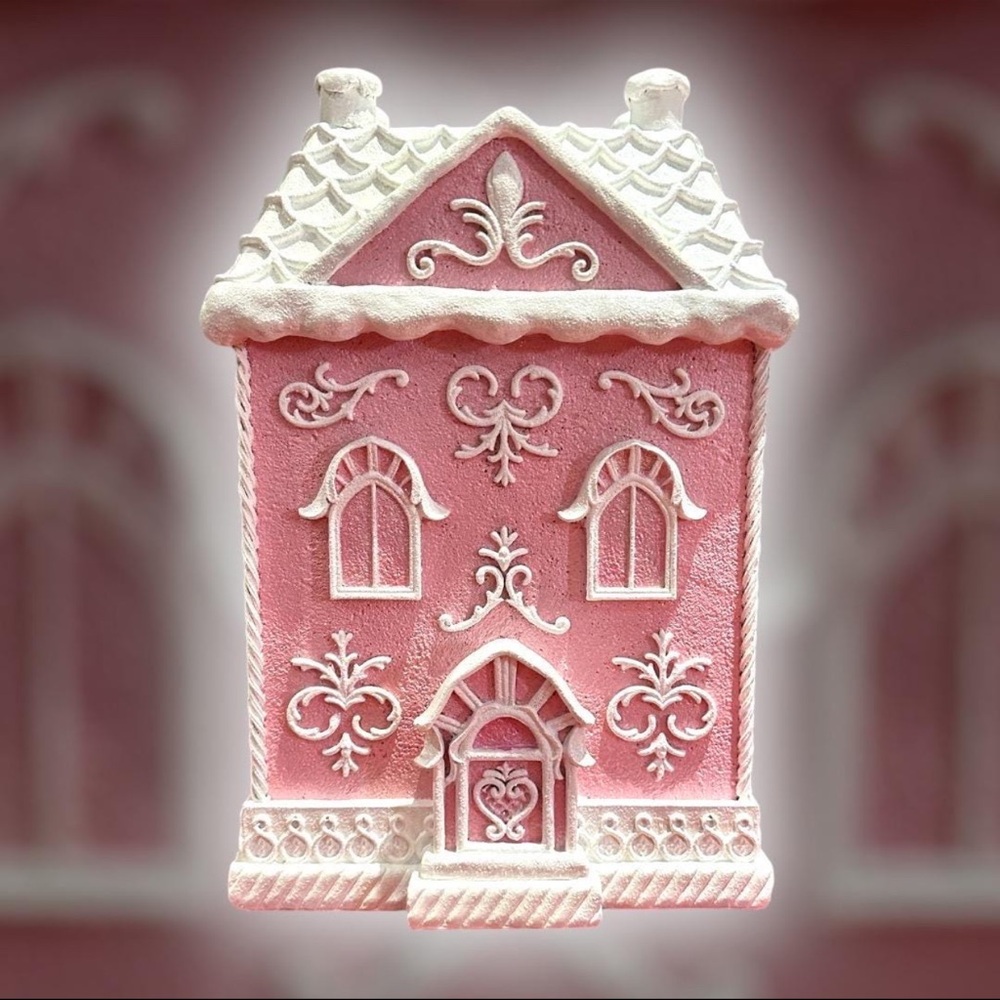 Pastel Pink Gingerbread House